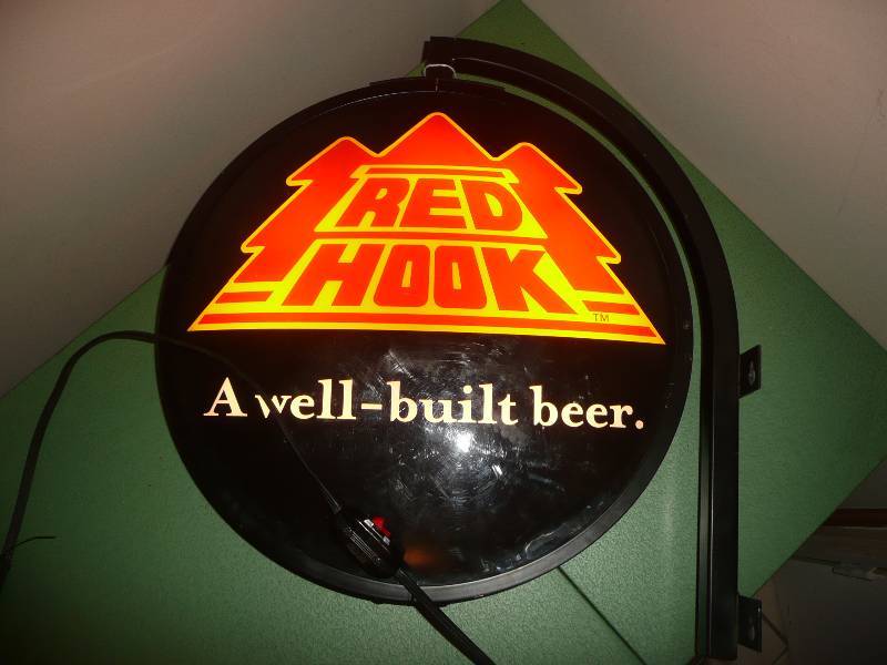 RED HOOK PUB LIGHT - MIGHT NEED A NEW BULB IT FLICKERS SOME TIMES