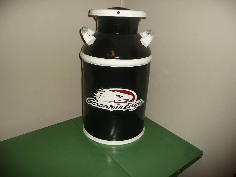 HARLEY DAVIDSON SCREAMING EAGLE CUSTOMIZED ANTIQUE MILK CAN - VERY COOL