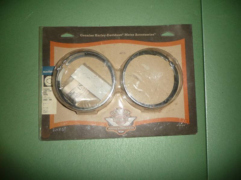HARLEY DAVIDSON PASSING LAMP TRIM RINGS - NEW IN BOX