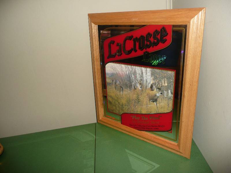 NOS LaCROSSE LAGER -PLAY THE WIND- MIRROR 17 BY 19
