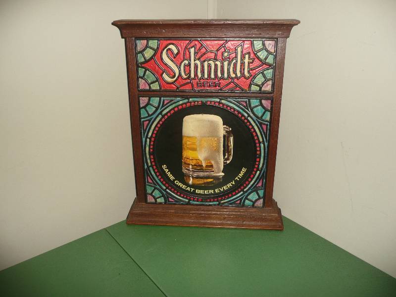 VINTAGE SCHMIDT BEER SIGN 15 BY 18