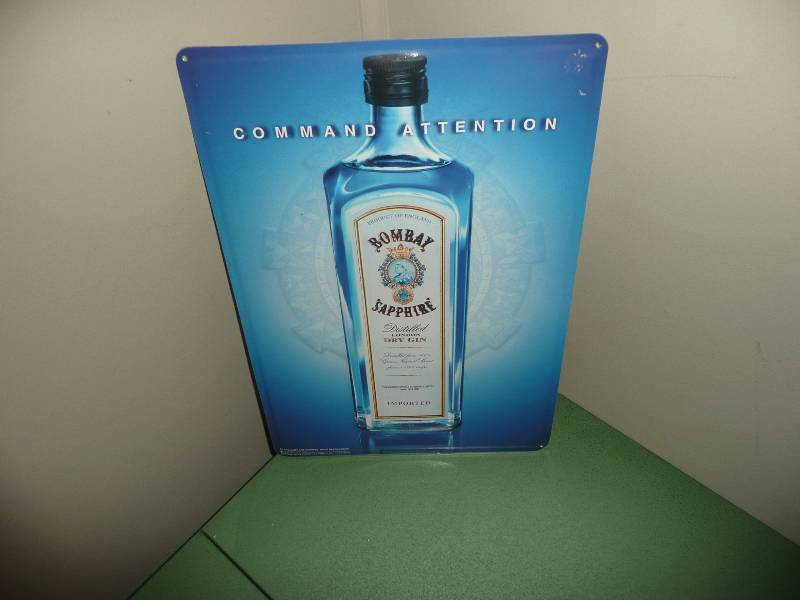 BOMBAY SAPPHIRE TIN SIGN 12 BY 18