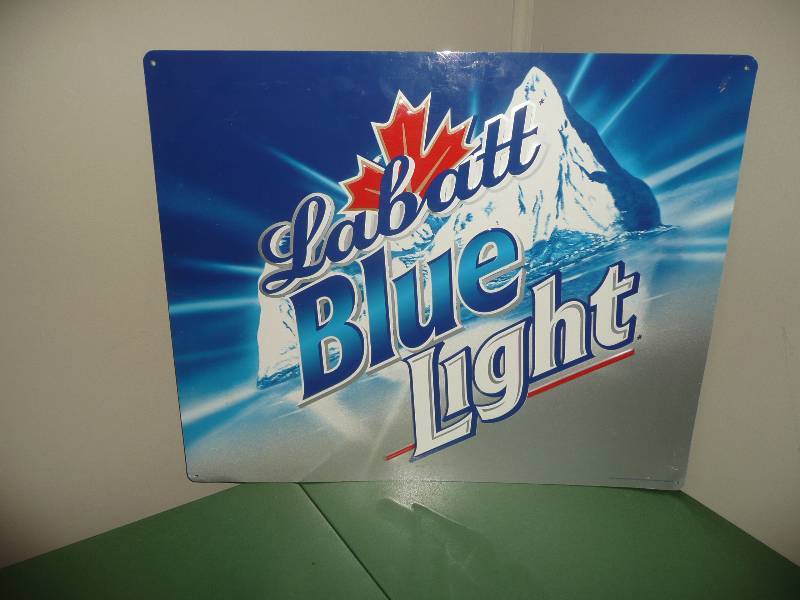 LABATTS BLUE TIN SIGN 23 BY 19