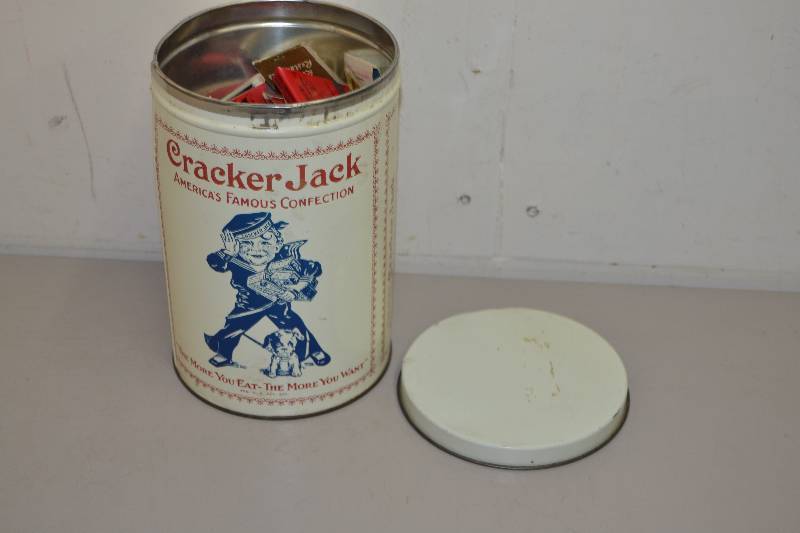 lot 99 image: Vintage Cracker Jack Tin