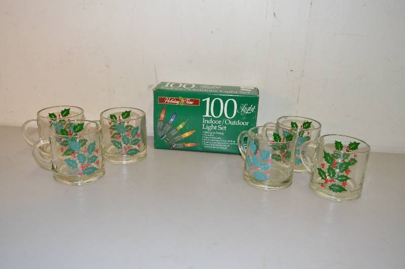 lot 116 image: Christmas Mugs and Lights