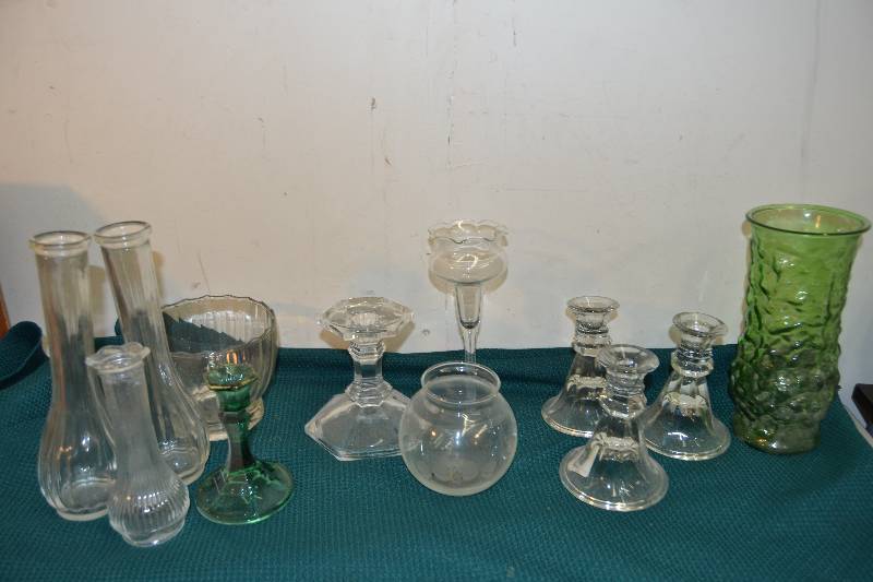 lot 140 image: Vases Candle holders