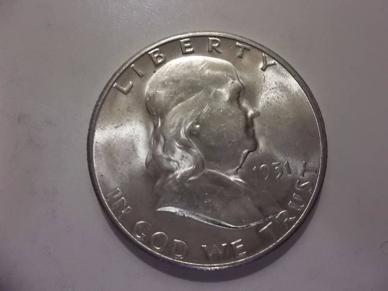 1951 S Franklin Half Dollar Very High Grade