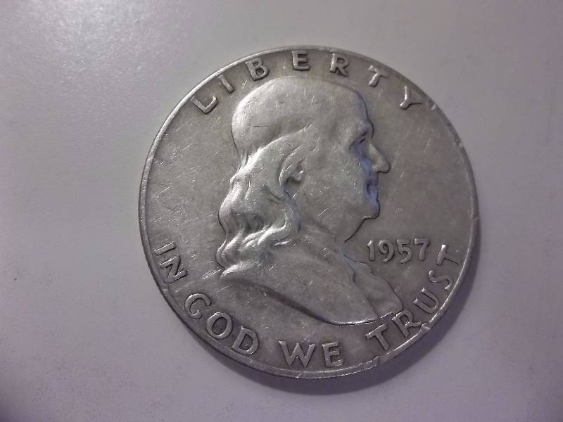 1957 D Franklin Half Dollar Better Grade