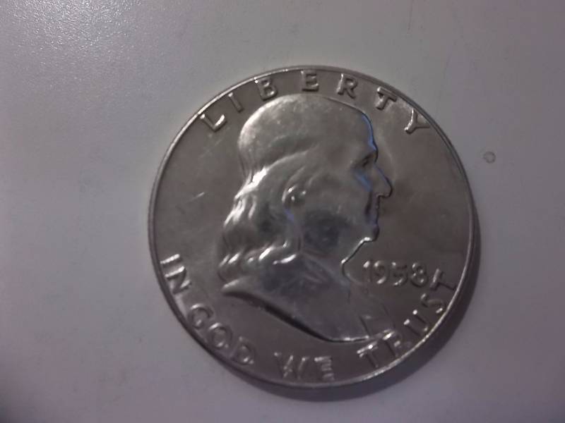 1958  Franklin Half Dollar Better Grade Unc