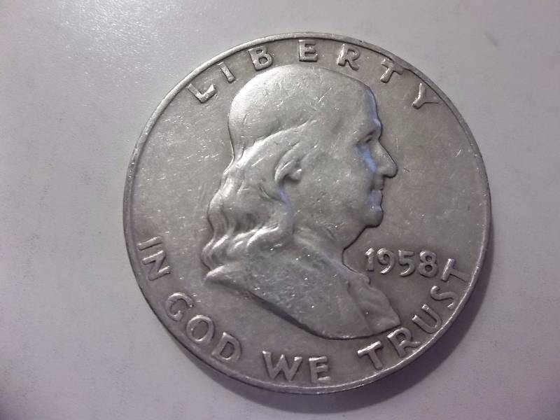 1958 D Franklin Half Dollar Better Grade