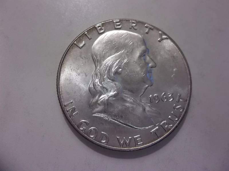 1963 Franklin Half Dollar Better Grade & Brilliant