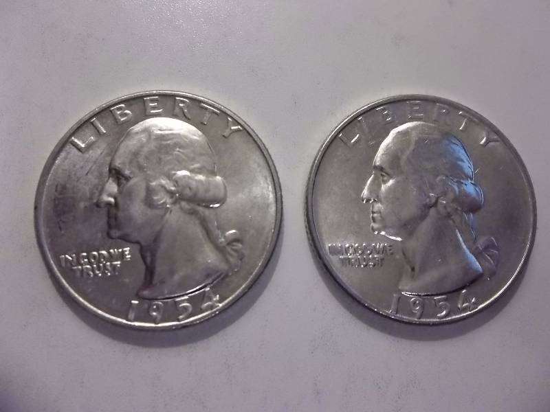 1954 D, 1954 D Washington Quarters BU