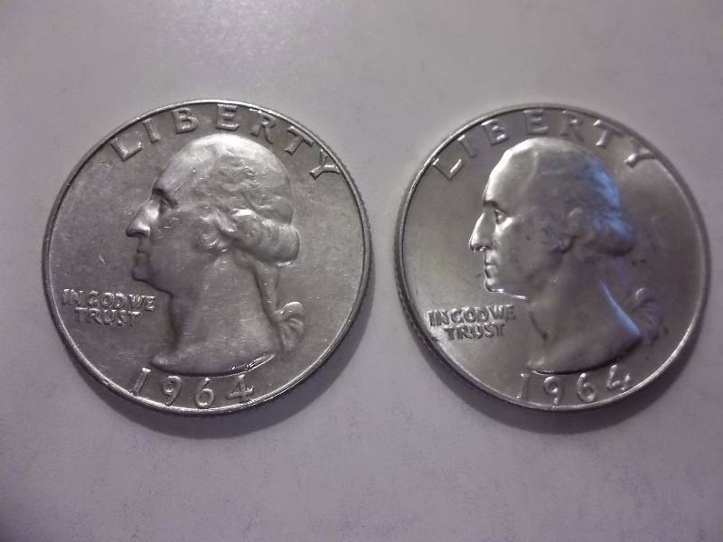 1964, 1964 D  Washington Quarters BU
