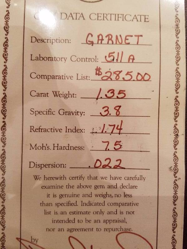 lot 14 image: Garnet Stone