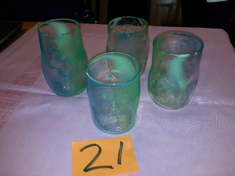 lot 21 image: 4, Hand Blown Glass, JUG GLASSES