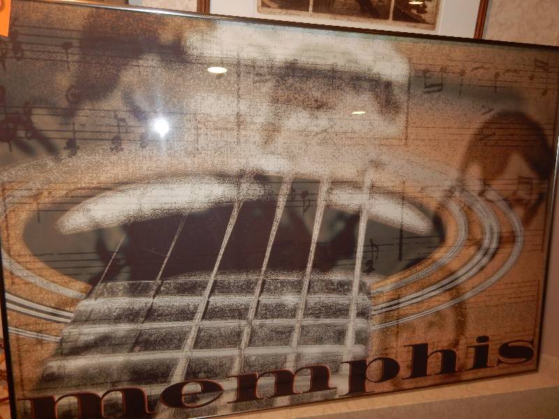 lot 60 image: Very nice MEMPHIS Framed poster.. 36in x 24in