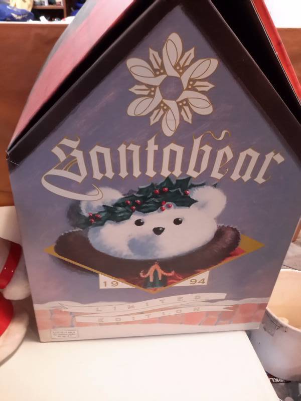 lot 73 image: 1994 Limited Edition Santa Bear.. Only 2500 made.. Commemorative 10 year.  1996 Santa Bear