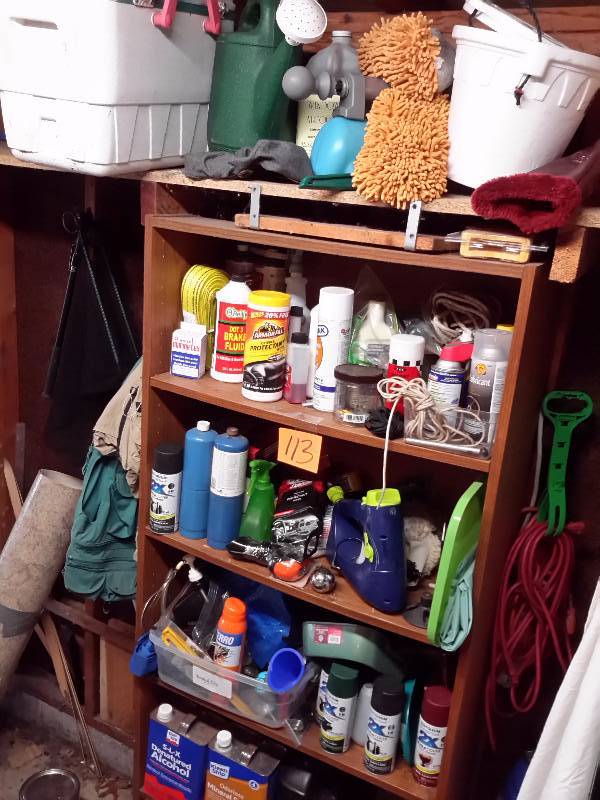 lot 113 image: EVERYTHING on the SHELF.. AND THE SHELF..  Take it all.. Bring your own BOXES