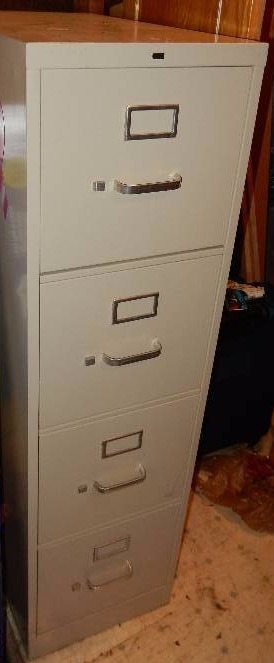 lot 126 image: 2, 4 drawer Letter size file cabinets