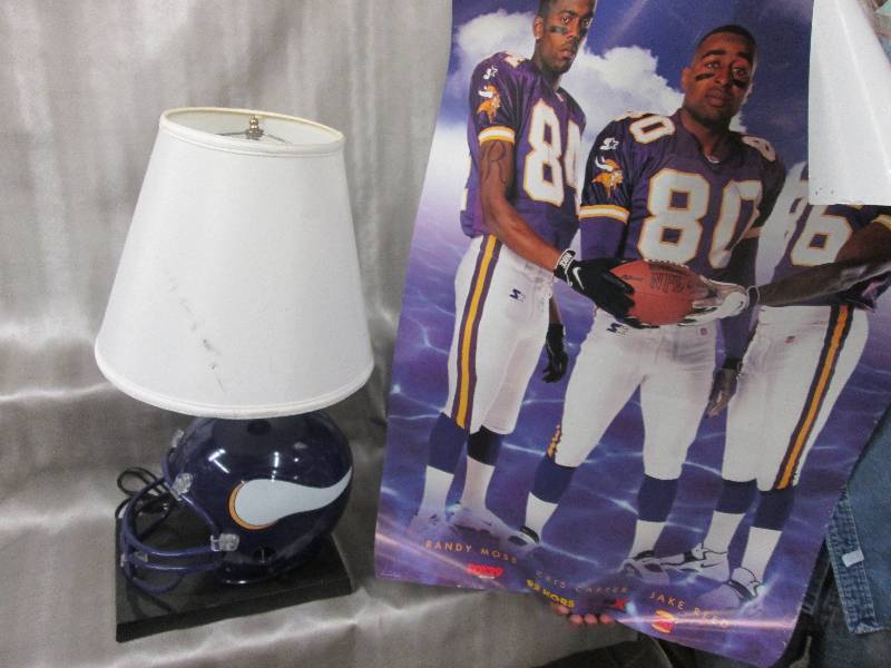 Vikings Lamp & Poster Randy Moss, C...