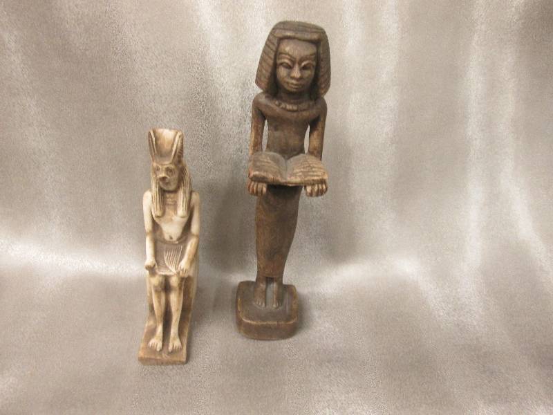 Lot of 2 Collectible Egyptian Figur...