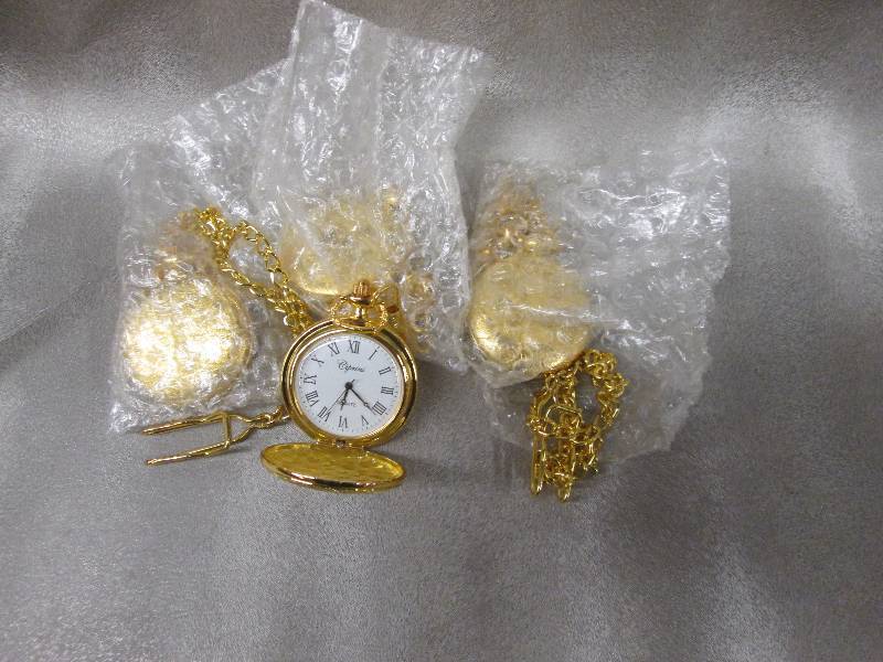 Lot of 4 Gold Toned Pocker Watches...
