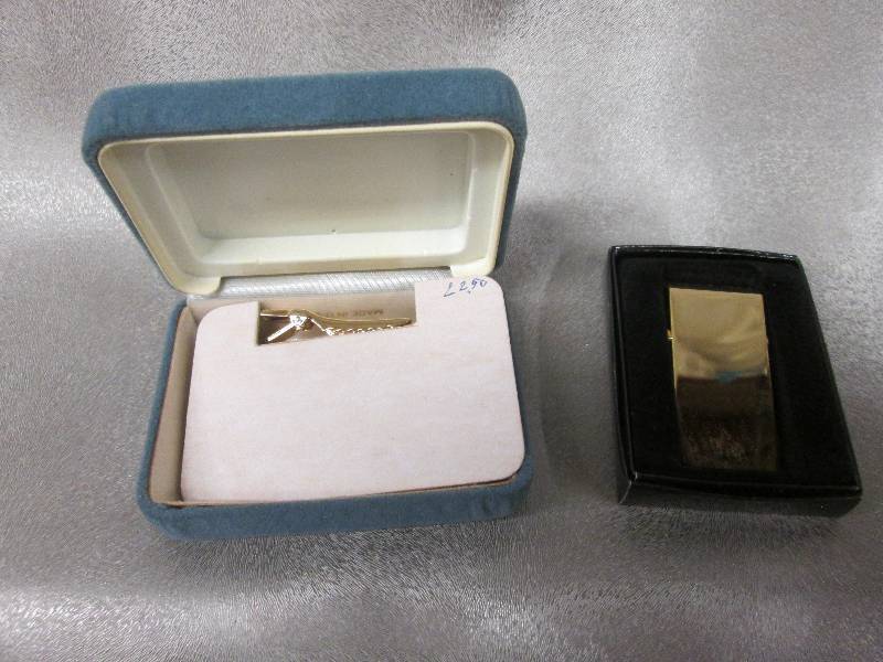 Gold Money Clip & Tie Tack...