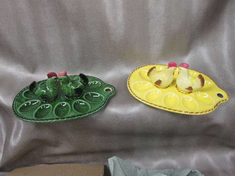 2 Sets Deviled Egg Tray with Chicke...