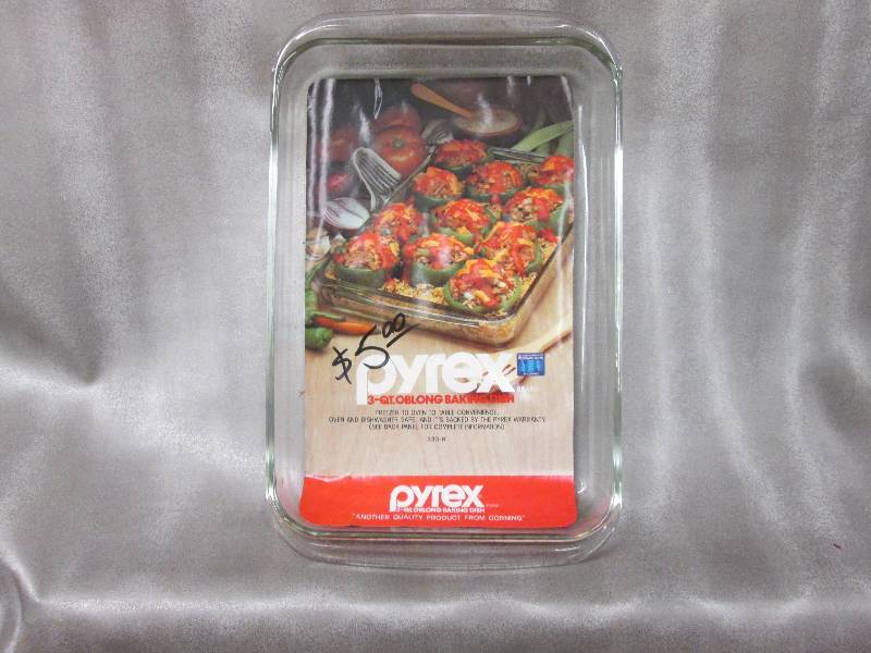 3 Qt Oblong Pyrex Baking Dish...