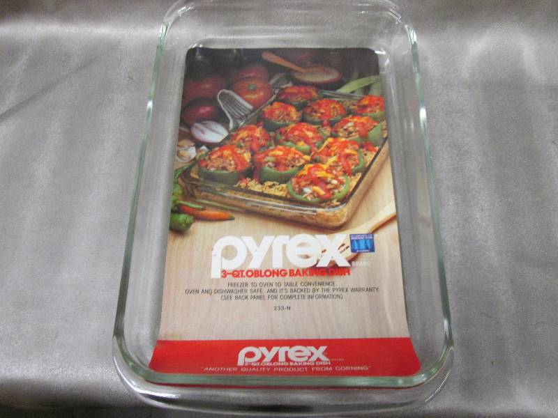 3 Qt Oblong Pyrex Baking Dish...