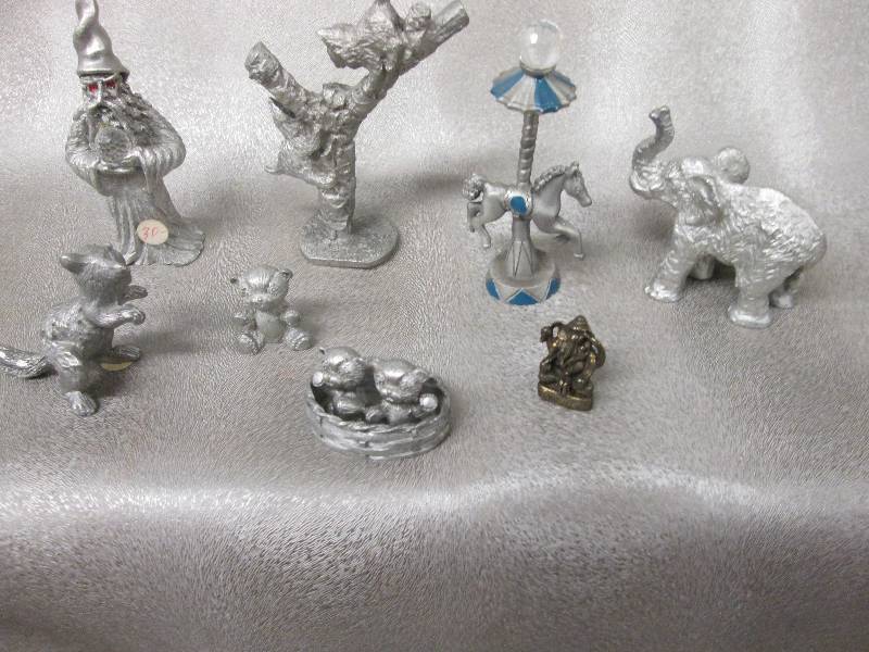 Lot of 8 Pewter Miniature Figurines...