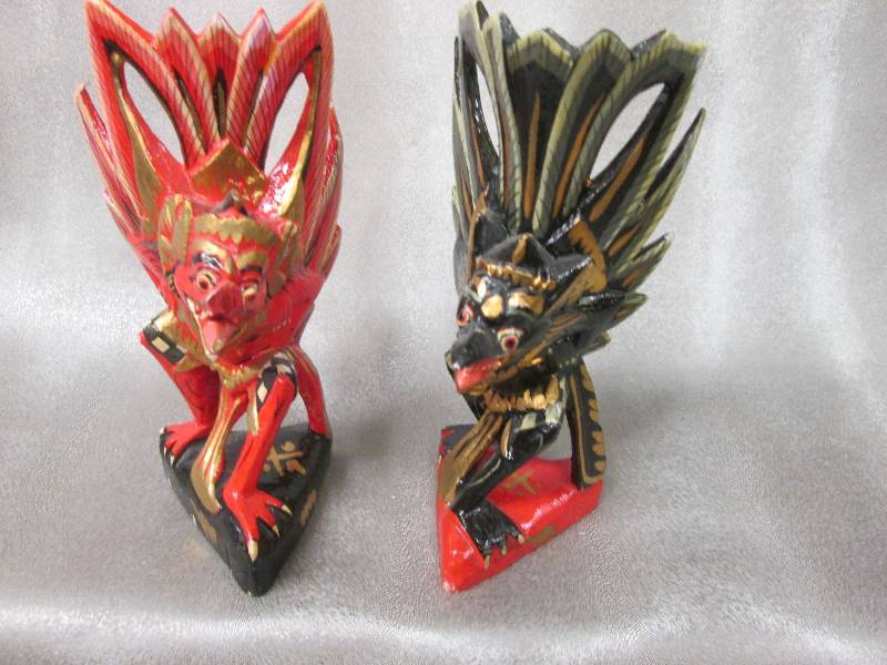 Lot of 2 Wooden Egyptian Figures...