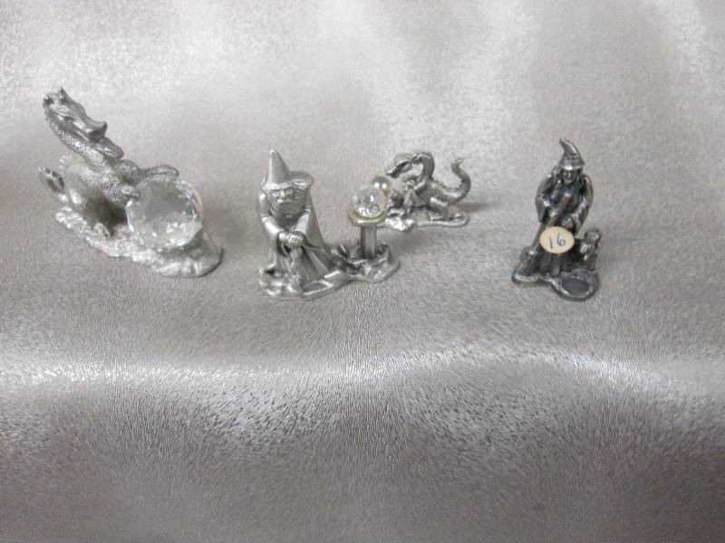 Lot of4 Pewter Miniature Figurines ...