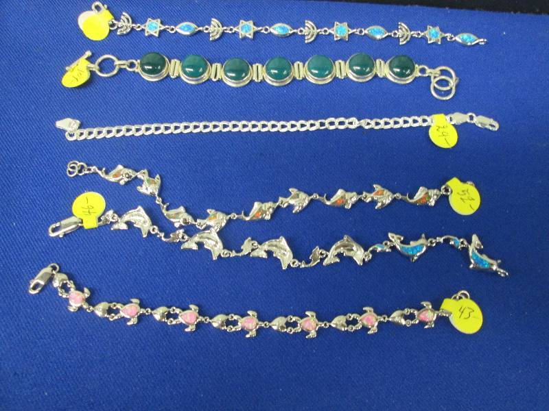 Lot of 6 Bracelets Retail $29-101 e...