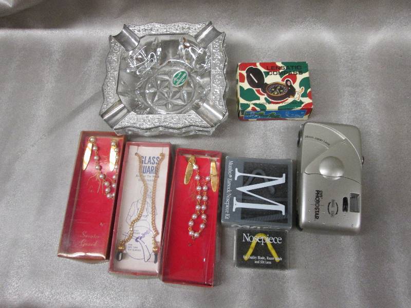 Cutglass Ashtray, Sweater & Glass G...