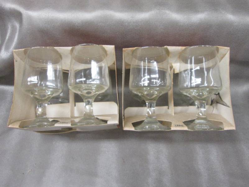 Lot of 8 Libbey Glass Goblets...