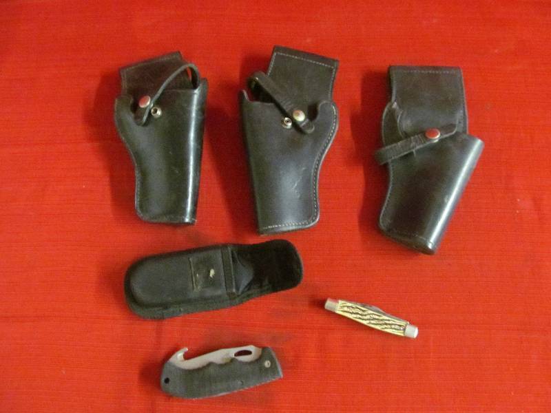 lot 54 image: Gerber knife, holsters