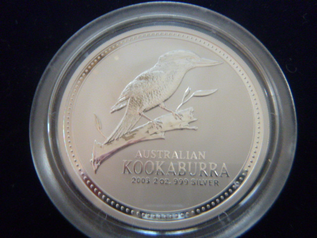 2003 Australian Kookaburra Silver 2 Dollar Coin