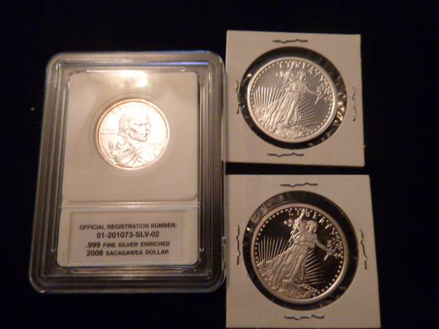 2008 Sacagawea Enriched Coin and 2 Liberty Coins
