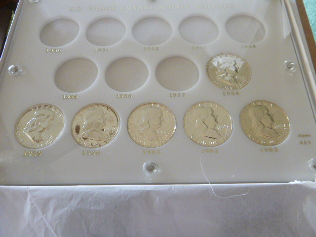 6 U.S. Proof Benjamin Franklin Half Dollars