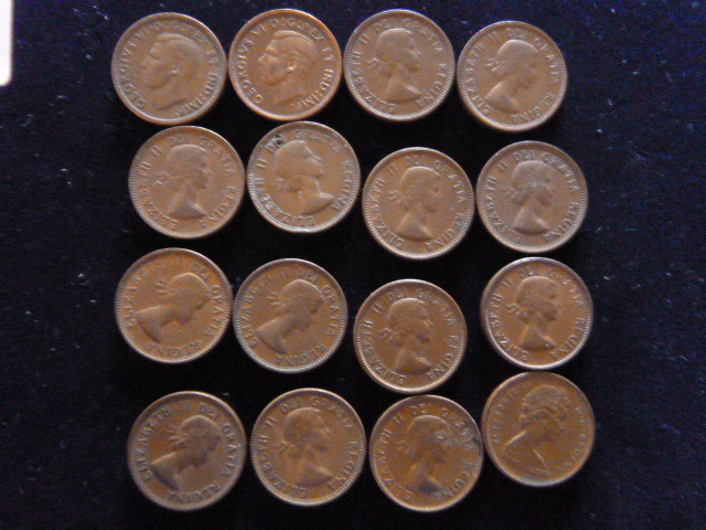 35 Canadian Pennies