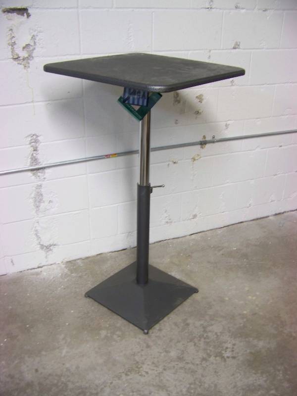 lot 20 image: Commercial Cafe Collection, Steel Table with Telescoping Height Adjustment