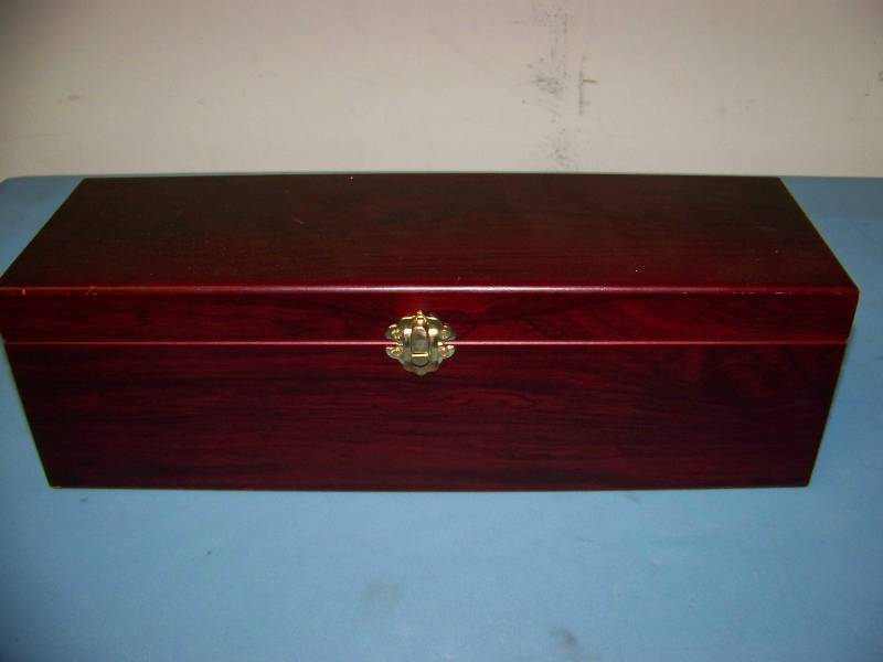lot 48 image: (2) Decorative, Wine  Liquor Bottle Boxes