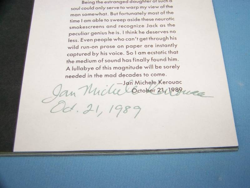 lot 41 image: The Jack Kerouac Collection, (3) CDs and Book in Cover Case