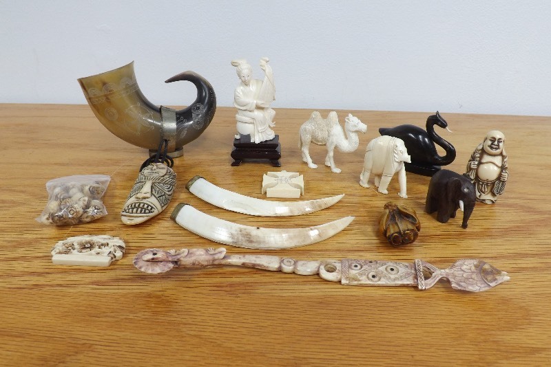 Lot of Ivory, Bone, Horn, etc. Items
