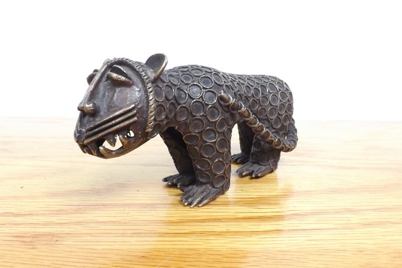 Antique Bronze Benin Leopard Sculpture