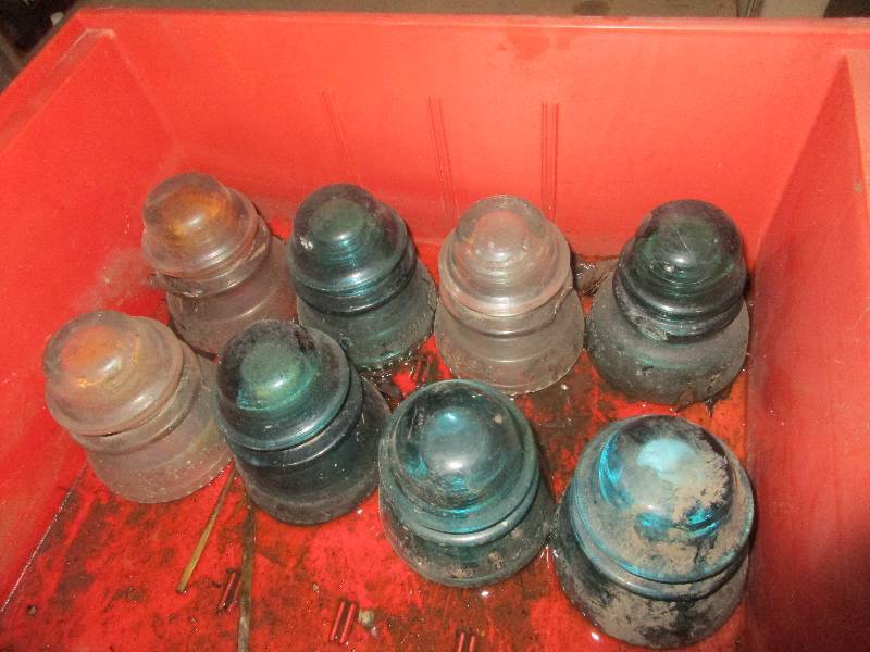 lot 14 image: 8 - glass insulators