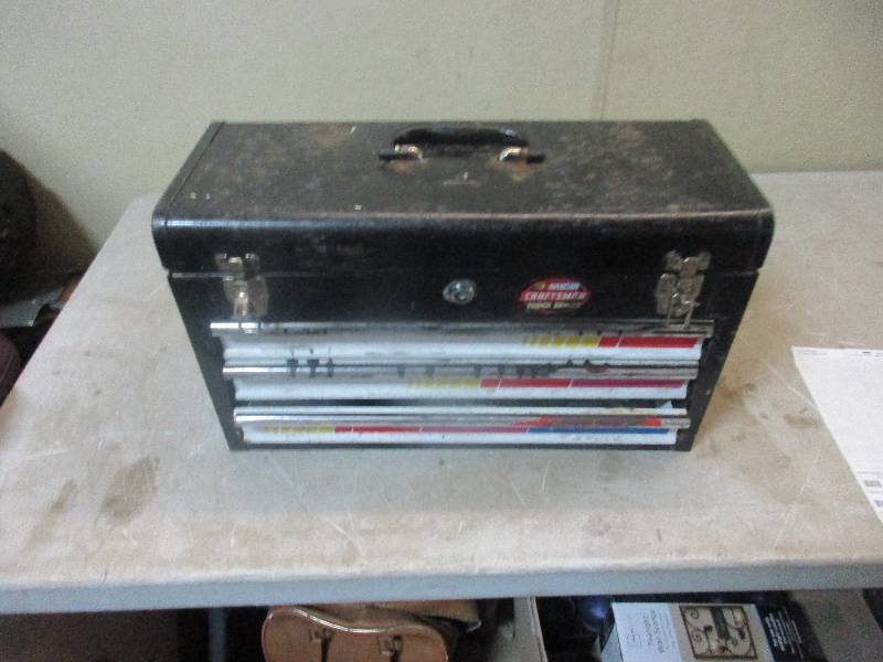 lot 80 image: craftsman tool box and tools