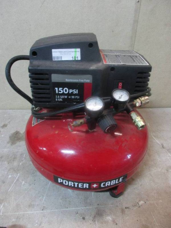 lot 101 image: porter cable 150 PSI air compressor