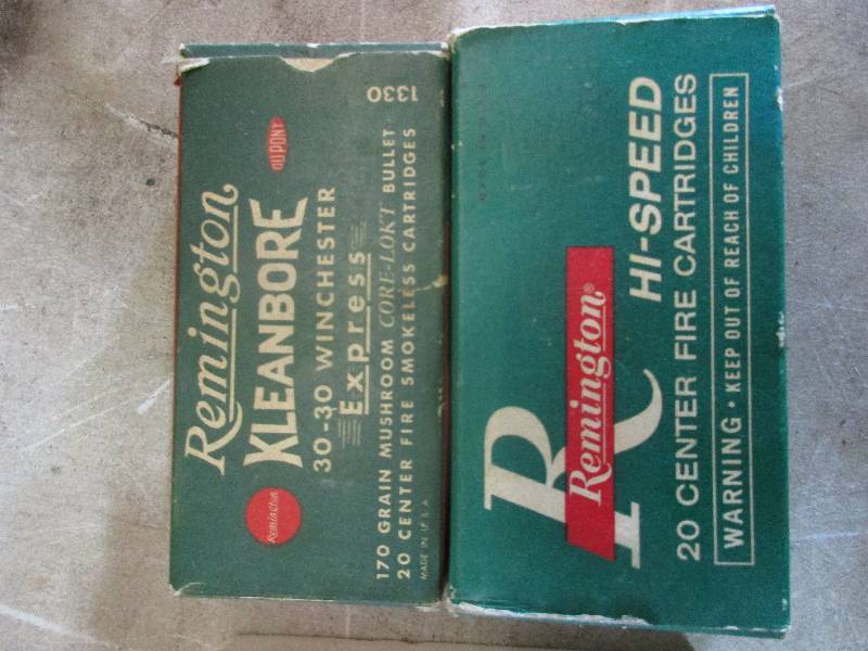 lot 122 image: 30-06 Winchester bullets Remington 30-30